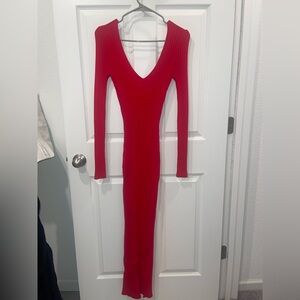 Hera Collection Bold Red Long Sleeve Dress